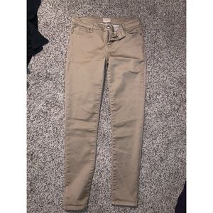 Tan Khaki Skinny Pants